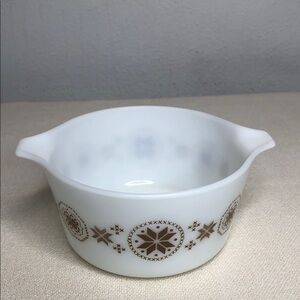 Vintage Pyrex Glass 473 Town Country 1 Qt Casserole